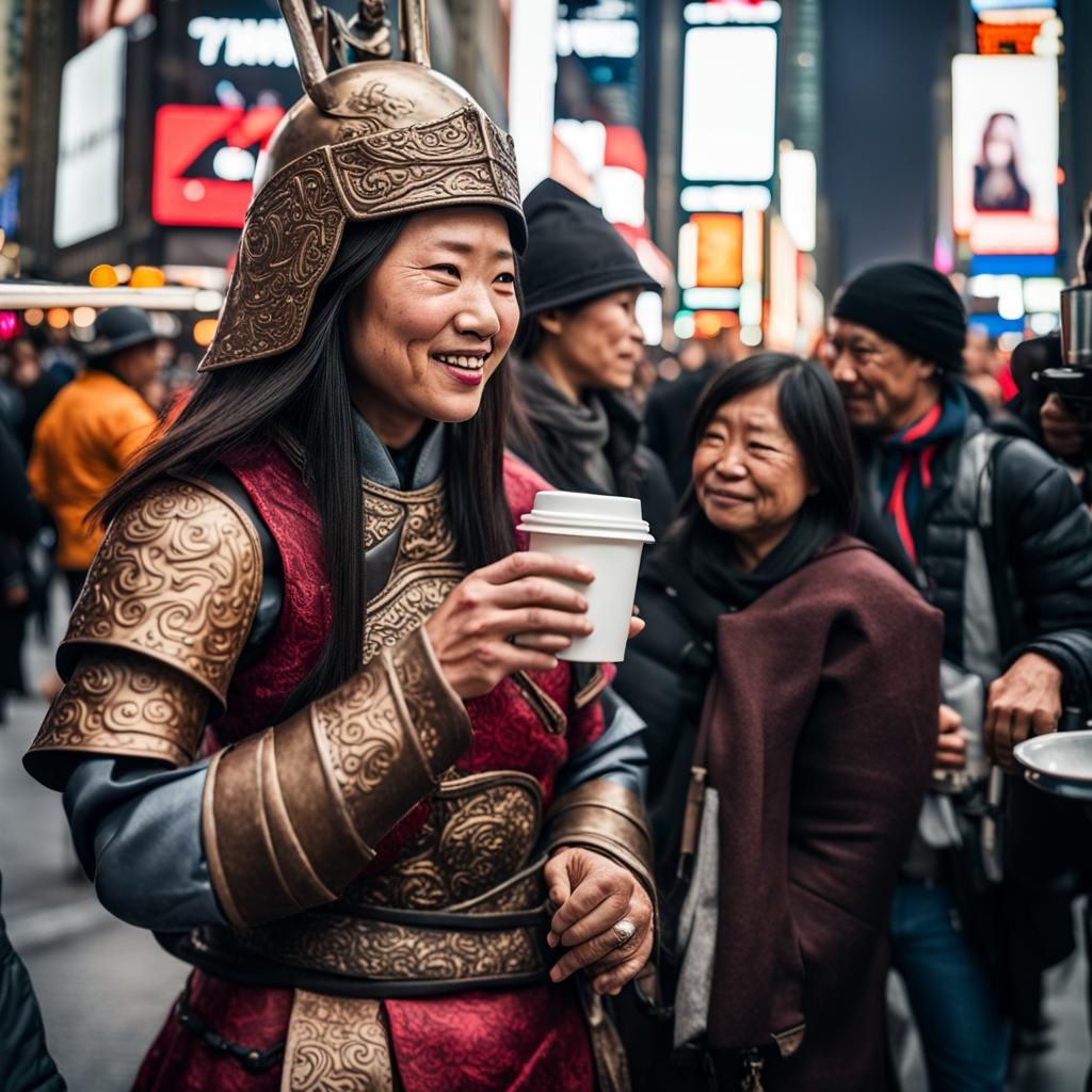 Mongol Warrior in Times Square: A Cultural Exchange
