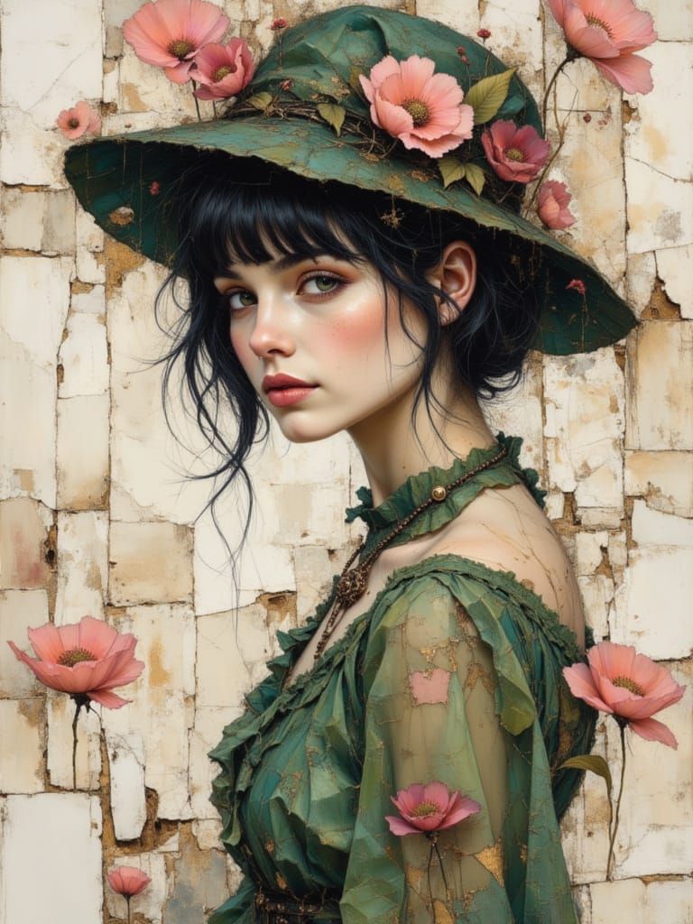 Girl in a Cloche hat