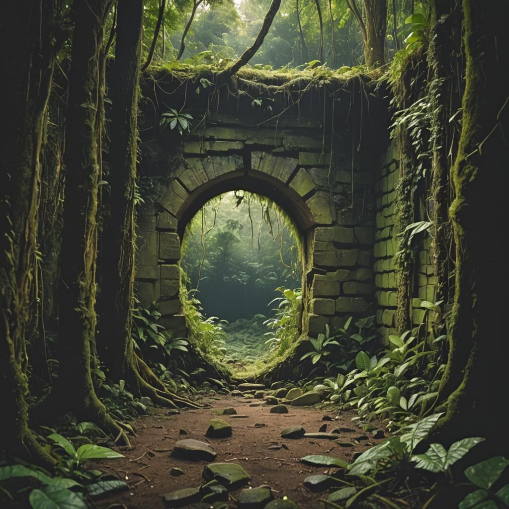 Surreal Amazon Bedroom Merges with Lush Forest