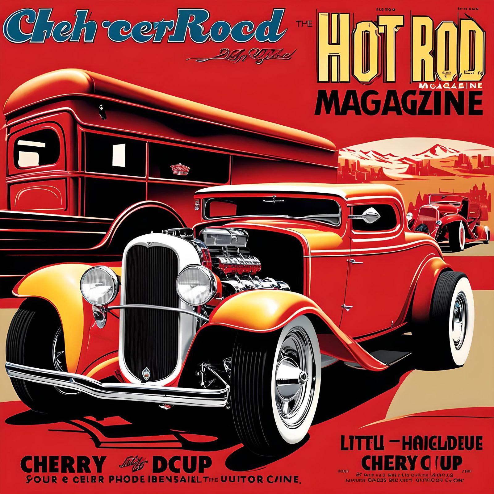 Hot Rod Magazine Cover: 1932 Deuce Coupe
