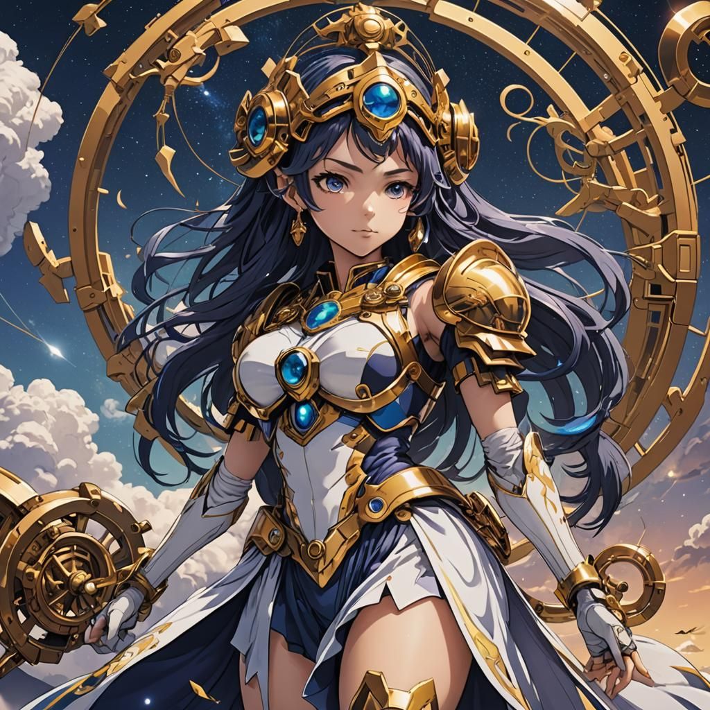 Libra Air Zodiac in Anime Style