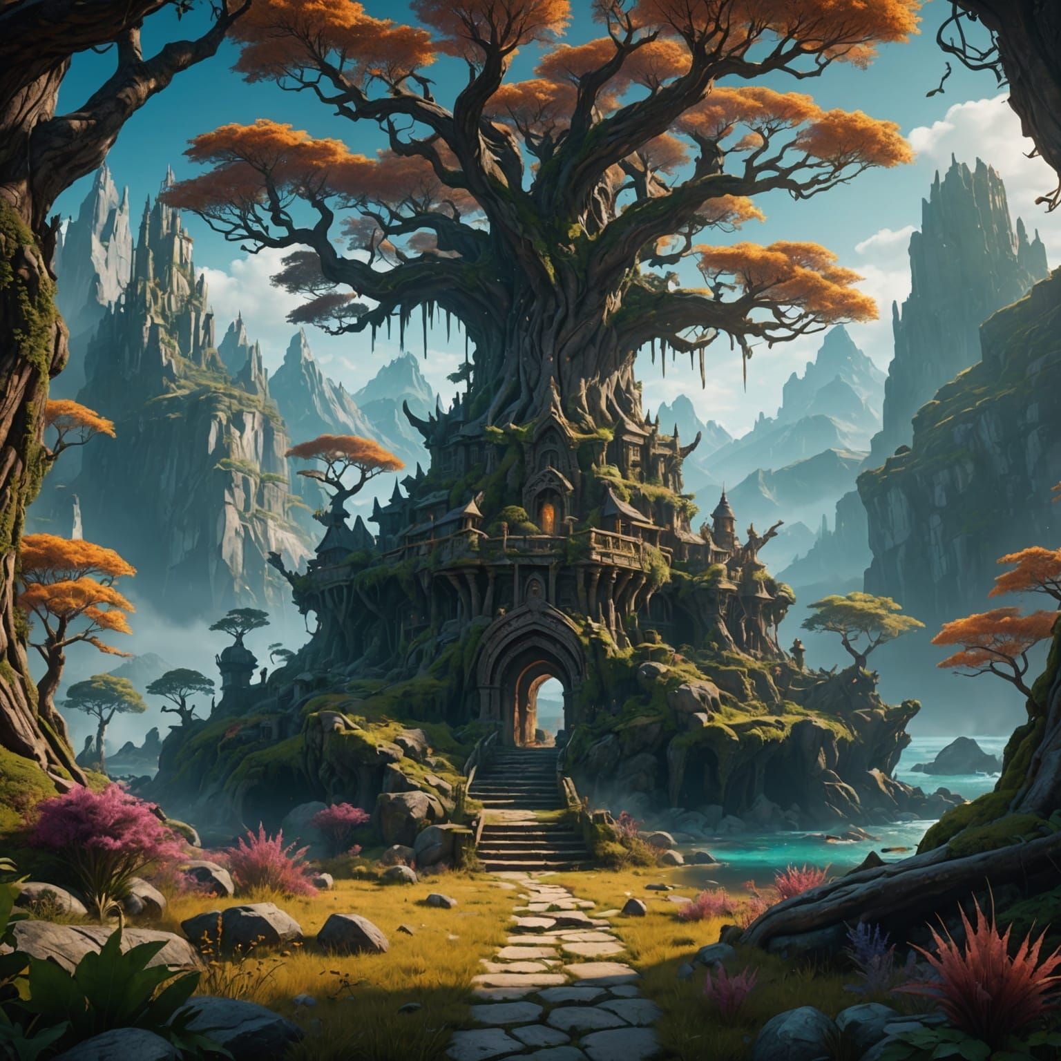 Wild Spirit: Detailed Matte Painting in 8k