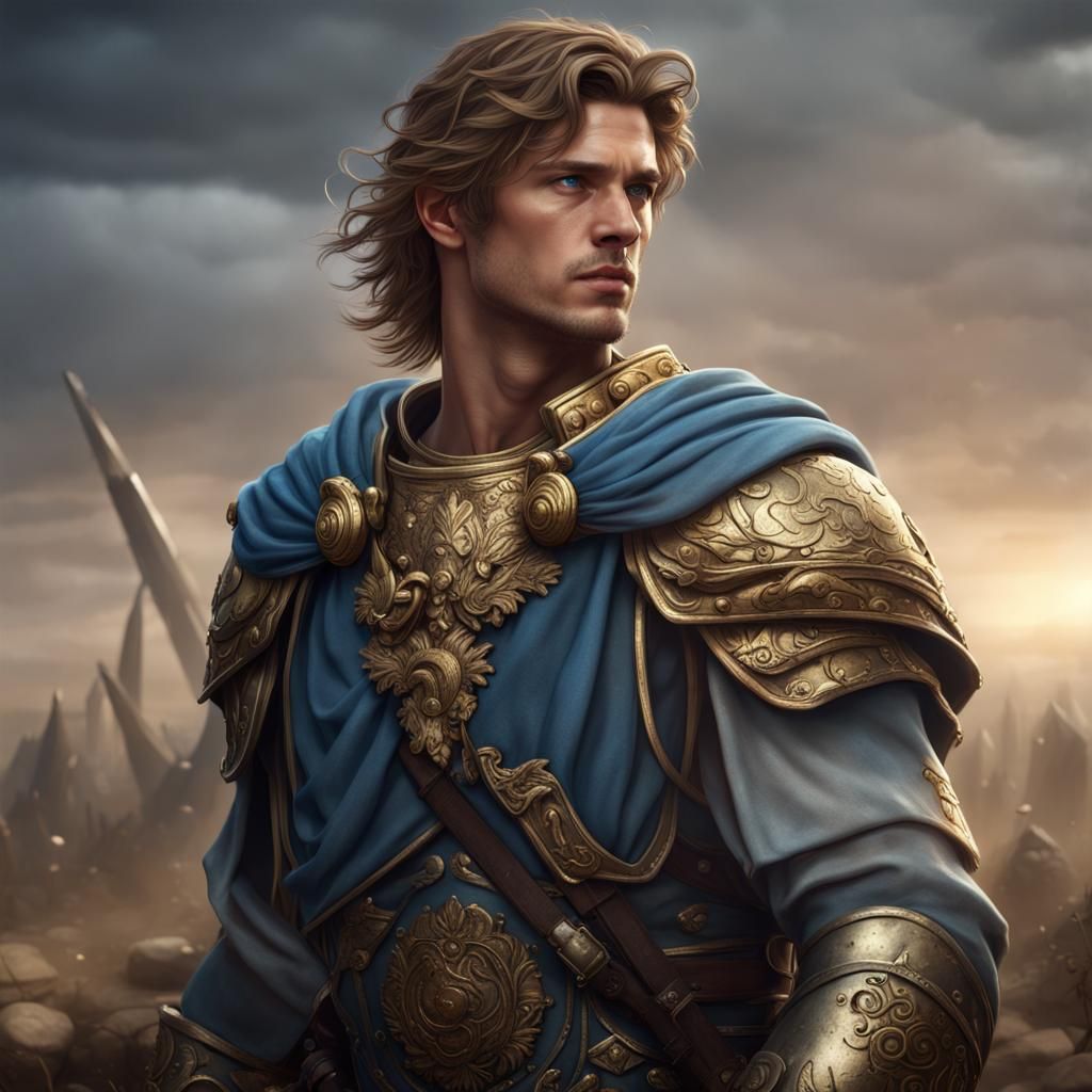 Roman General on Battlefield: Fantasy Concept Art