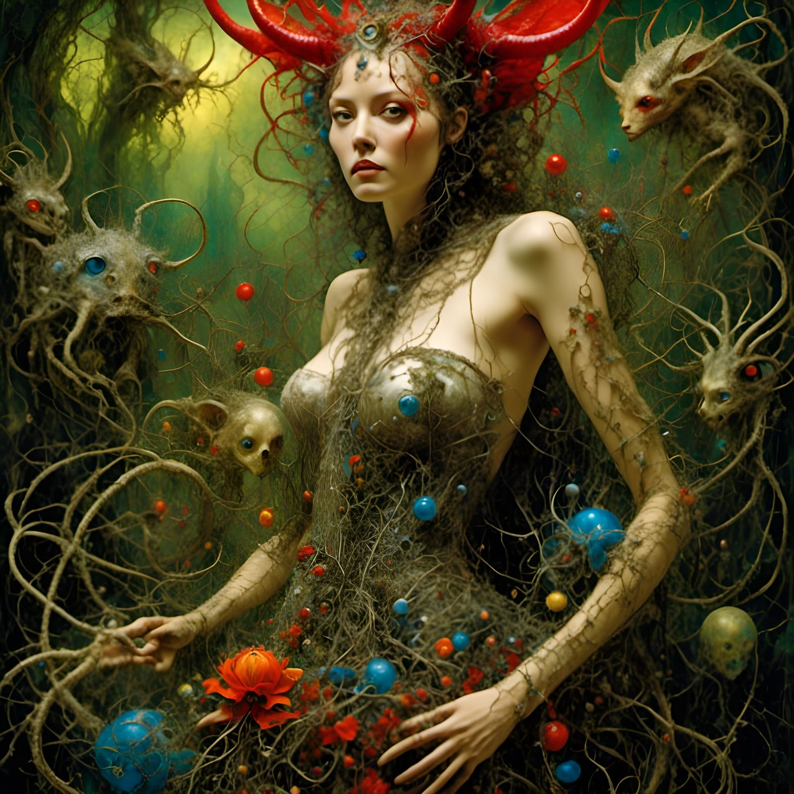 Psychedelic Devil in the Bush Fantasy Art
