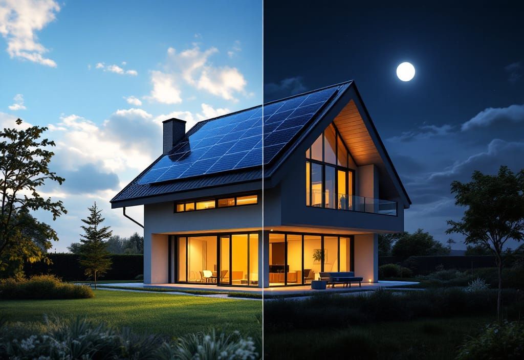 Photovoltaic System: Day and Night in Contemporary Home