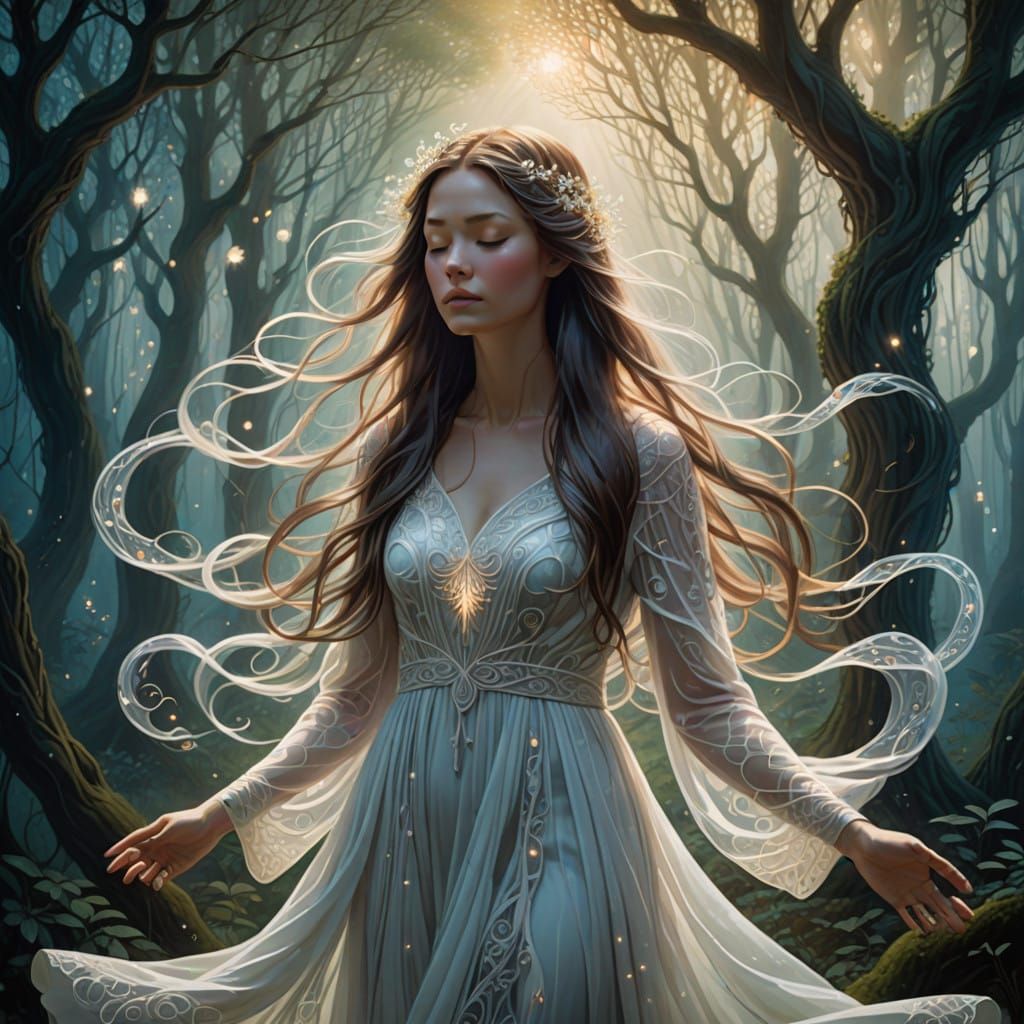 Ethereal Mystic in a Dreamy Forest