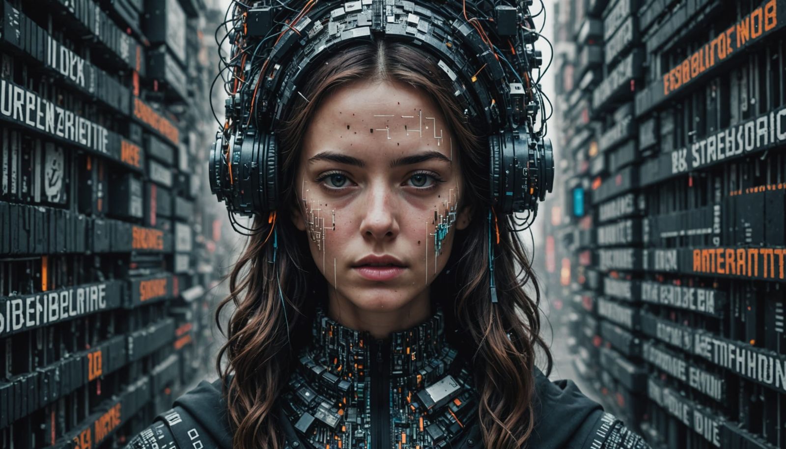 Glitch Art Portrait of Ancient Tome in Baroque Style