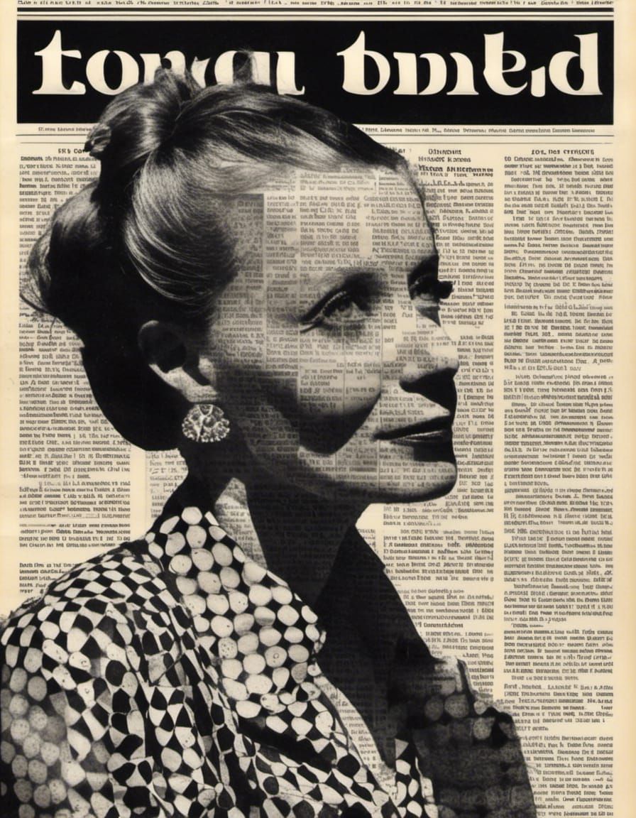 Newspaper Portrait of Swim Team Champion Jenny