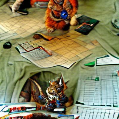 Furry Dungeons and Dragons Nerd Character