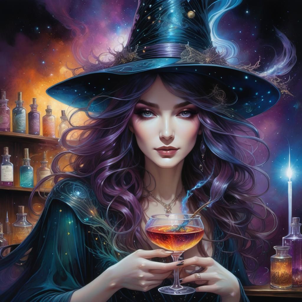 Cosmic Witch Mixologist Crafting Potions