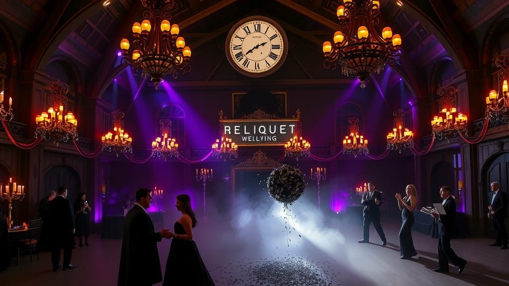 Gothic Haunted Ballroom at Midnight