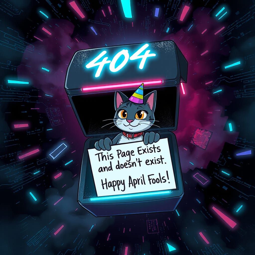 A Schrödinger’s Cat 404 April Fools