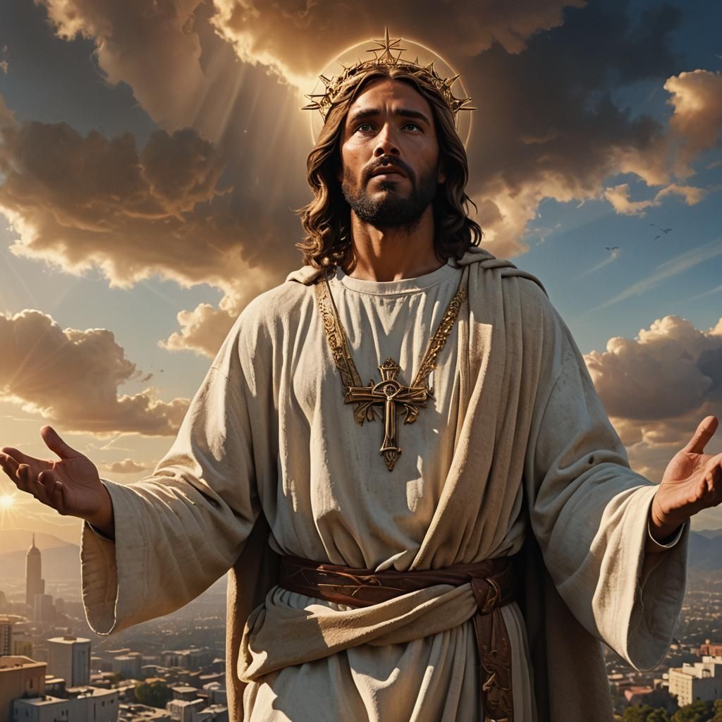 King Jesus Overlooking the World: Digital Matte Painting