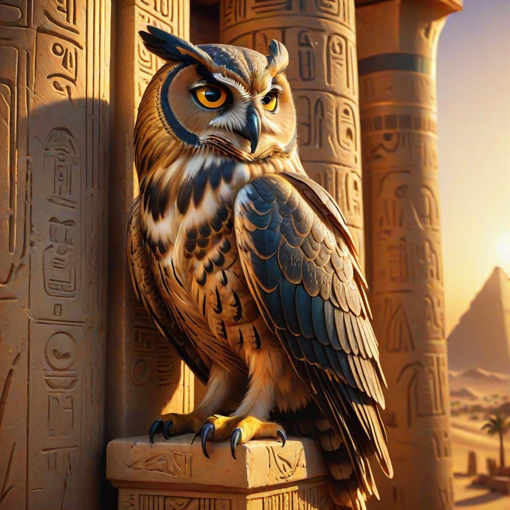 Eine majestätisc  royal Egyptian Eule