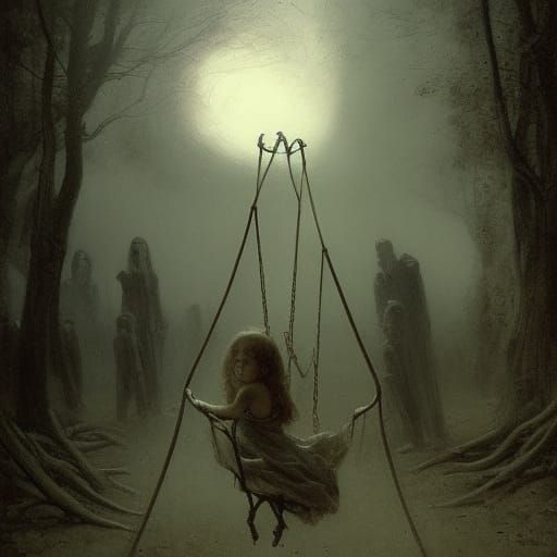 Horror Swing Set in Doré Style