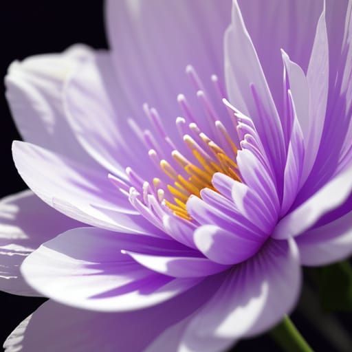 Hyper-Realistic Sakura Bloom in Moody Blues and Purples