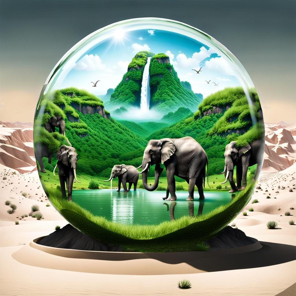 Minimalist White Desert Landscape