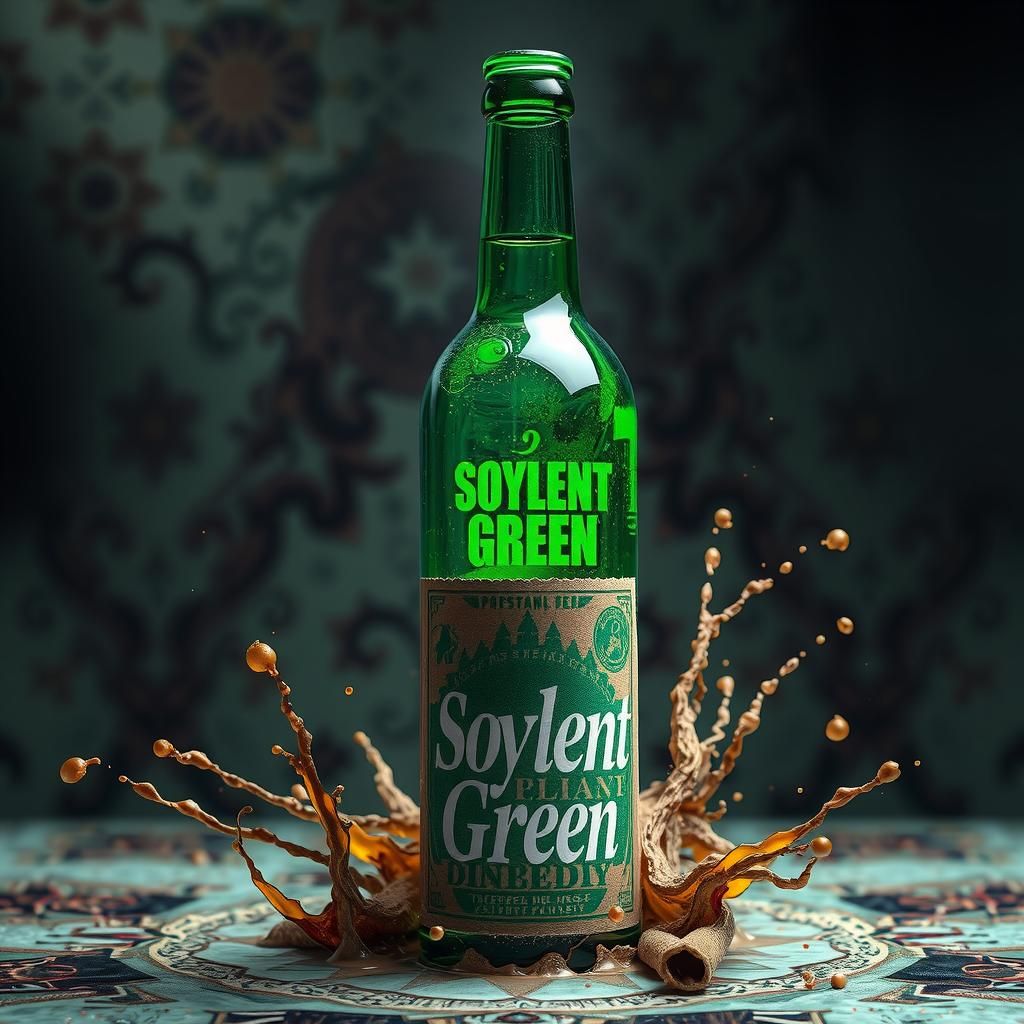Soylent Green Bottle: Detailed Matte Painting
