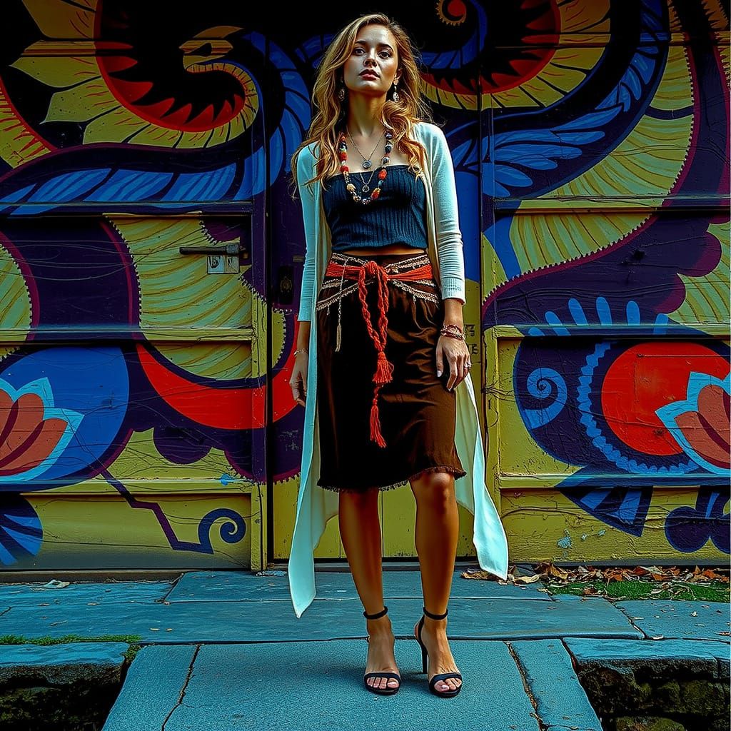 Photorealistic Woman in Earthy Tones