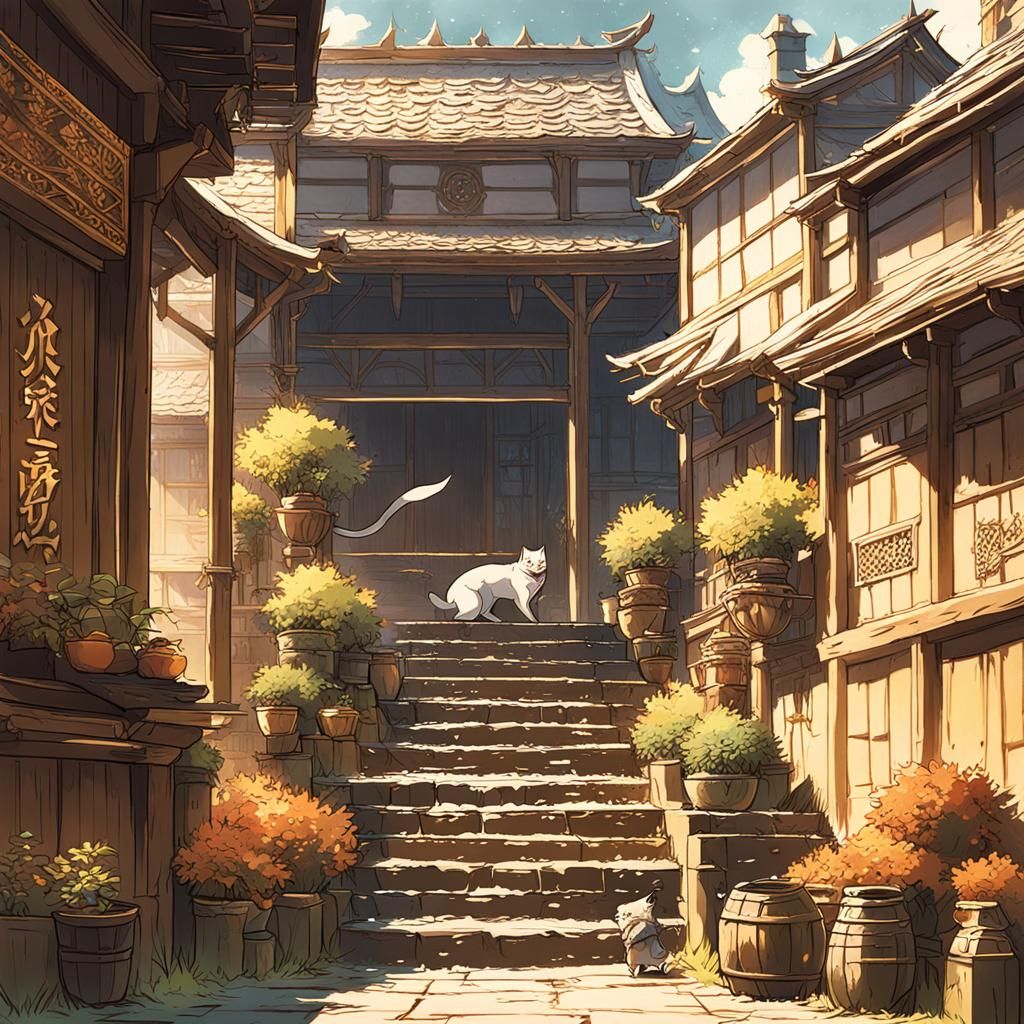 Catfolk Assassin in Anime Style