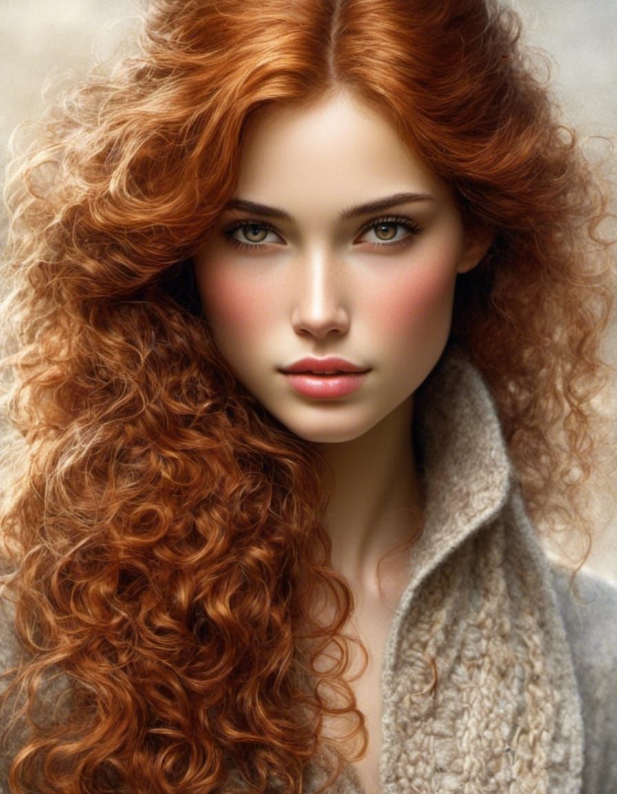 Beautiful Japanese Woman Portrait Illustration by Luis Royo