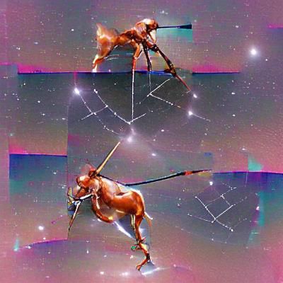 Sagittarius Constellation in Starry Sky