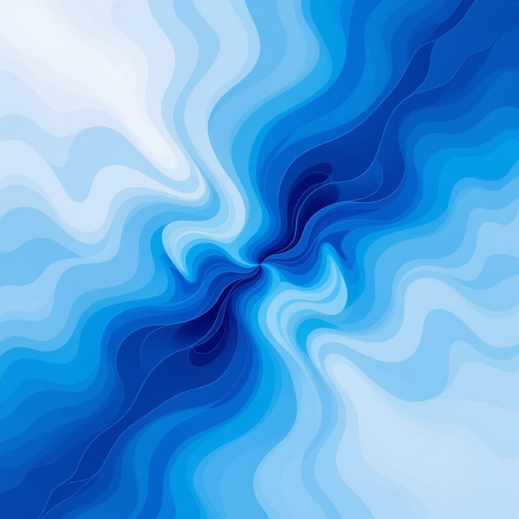 Abstract Cool Energy in Digital Painting Style