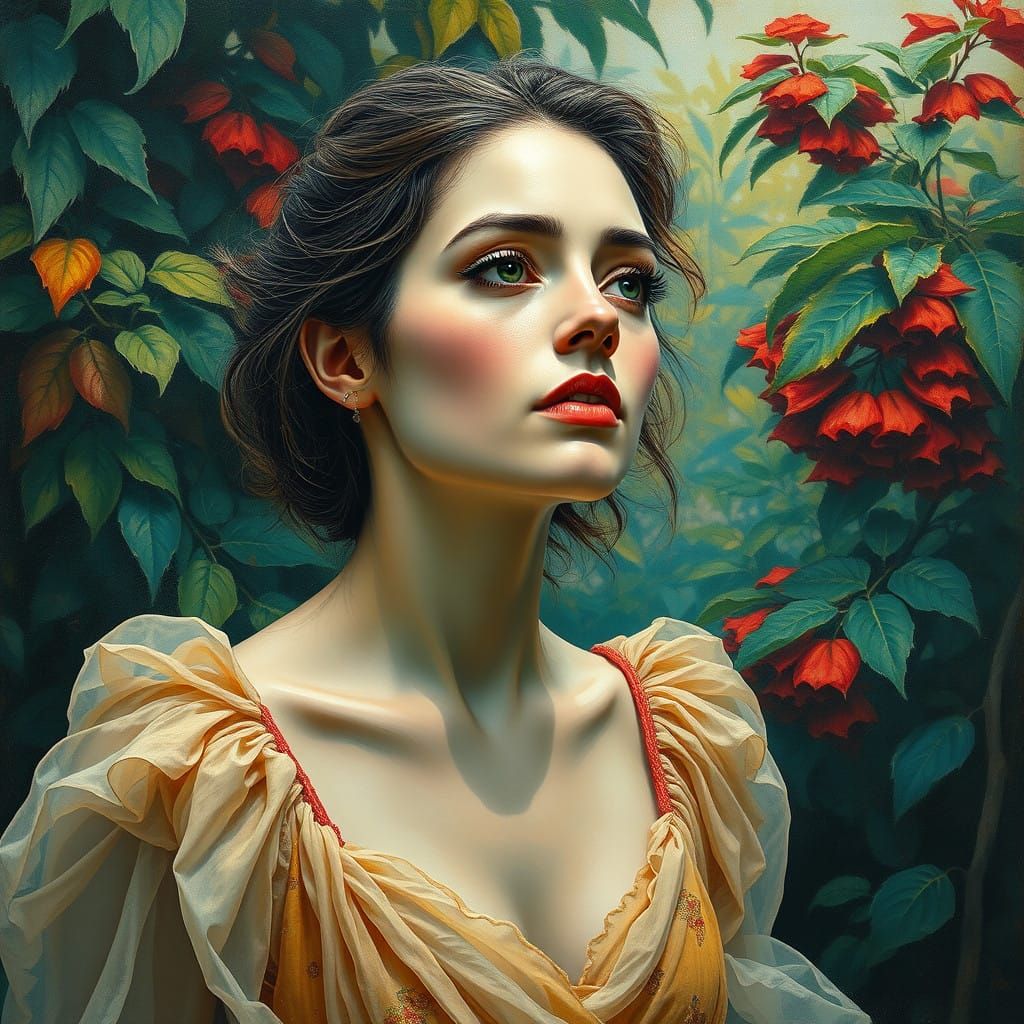 Whispers of Inner Turmoil in a Lush Impressionist Landscape