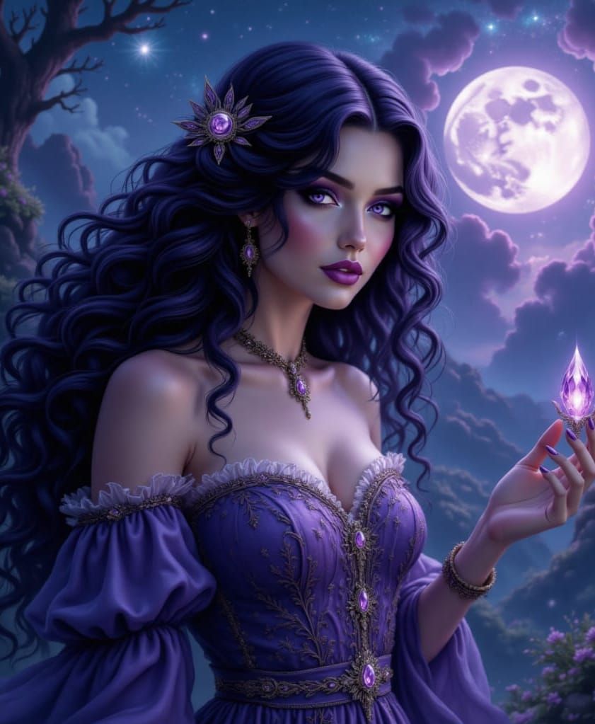 Glamorous Celestial Being Adorned with Stardust