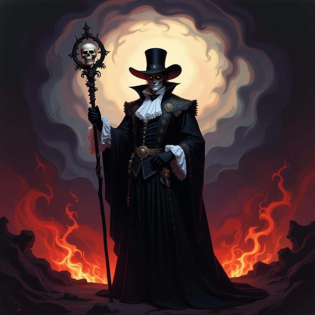 Mephistopheles as Sinister Nobleman in Gothic Style
