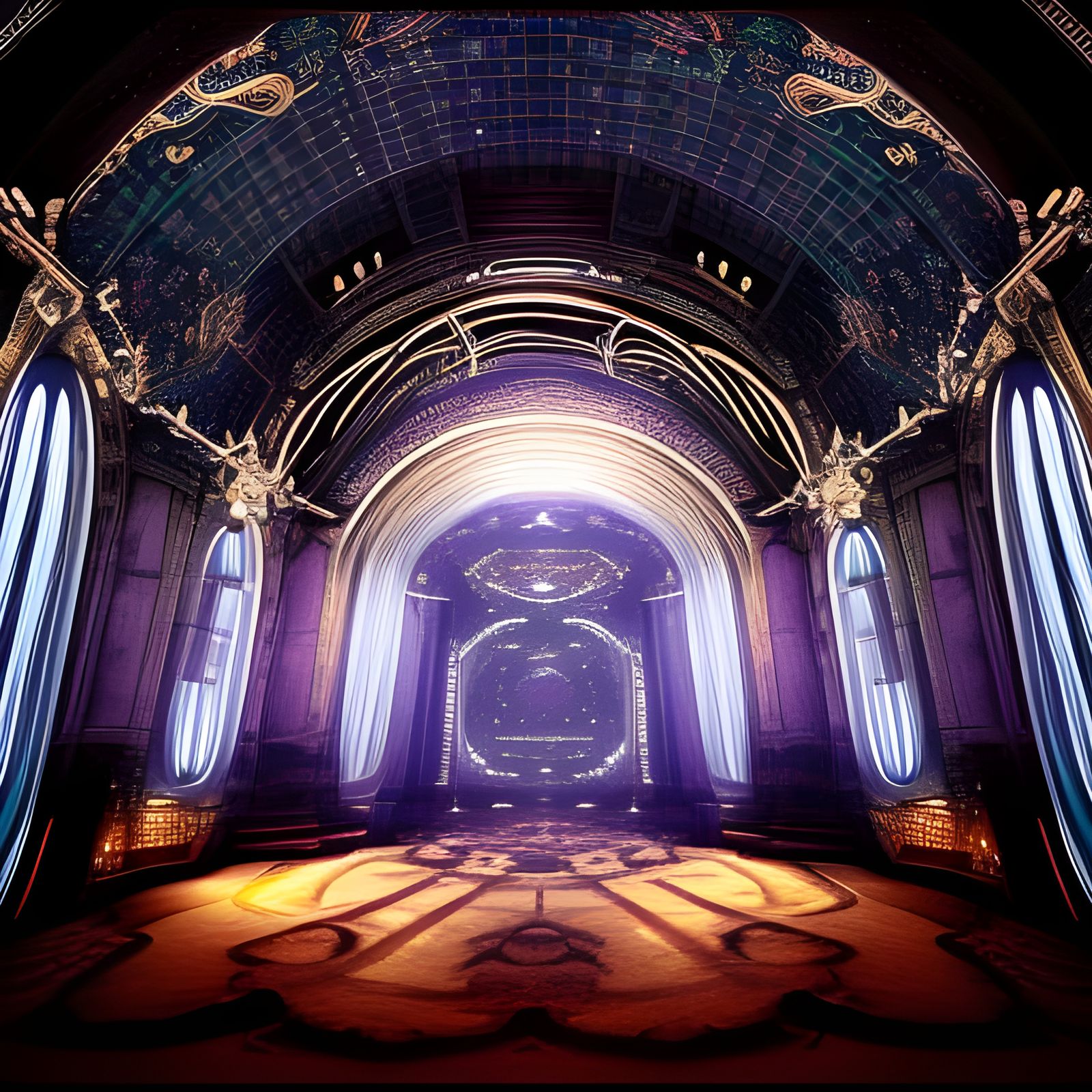 Illuminated Arch in Yin Yang Style