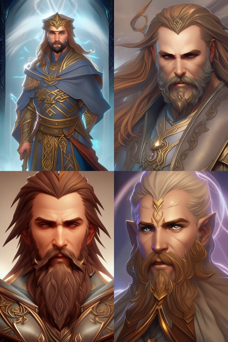 Abcán: Celtic God Portrait in Hyperdetailed Concept Art