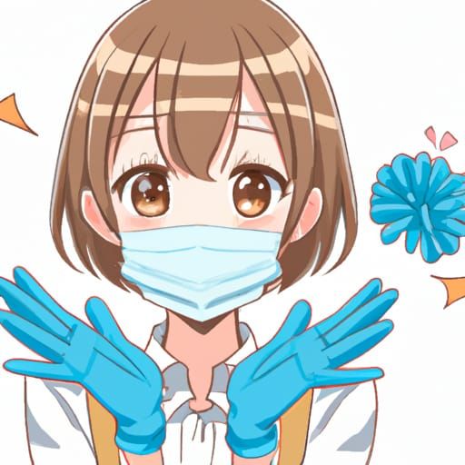 Cute Dentist in Anime Style with Surgical Mask