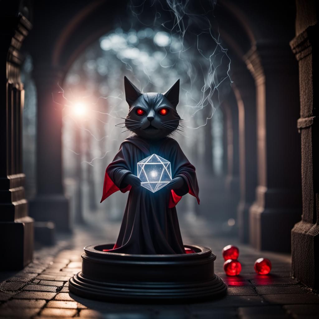 Esoteric Polyhedral Figure in Dark Alley