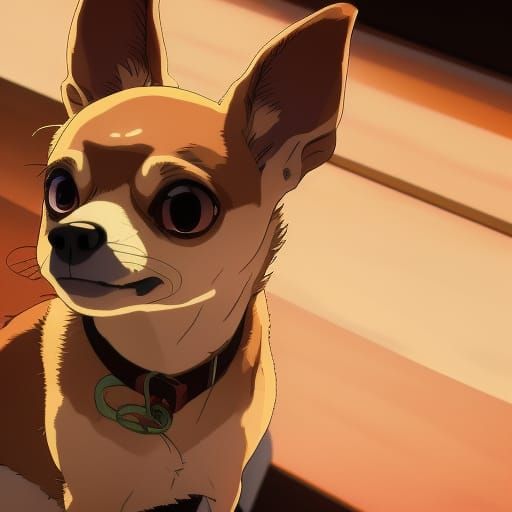Chihuahua in Studio Ghibli Anime Style