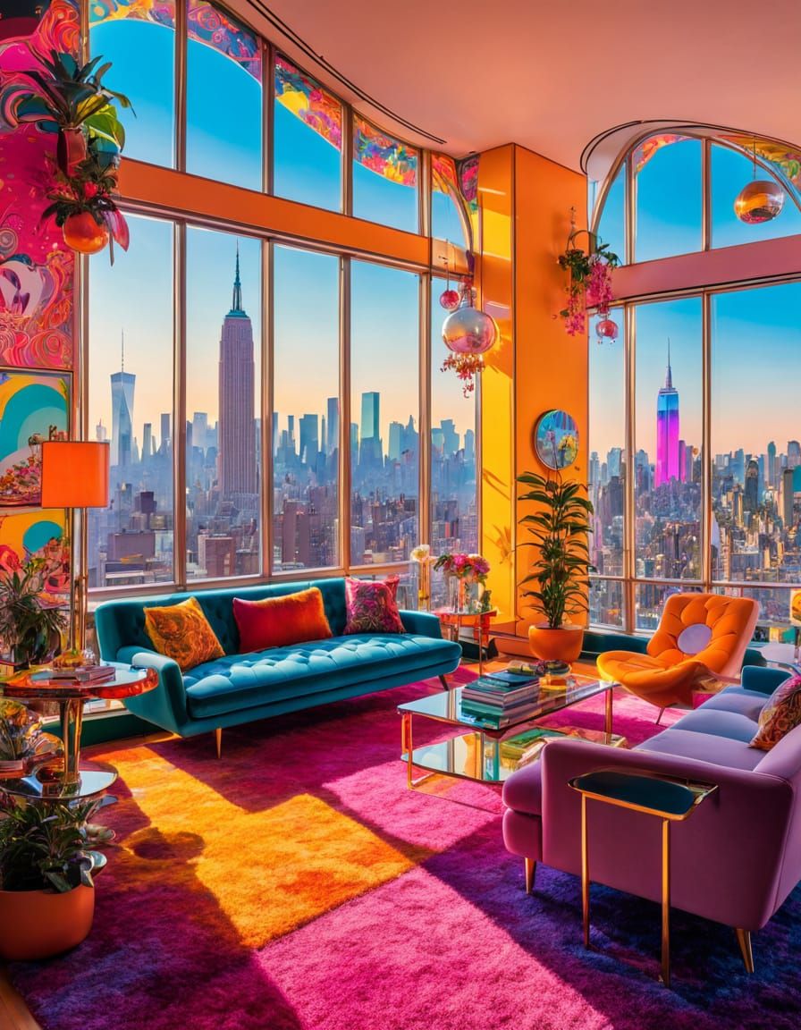 vibrant, dreamlike, impressionist style