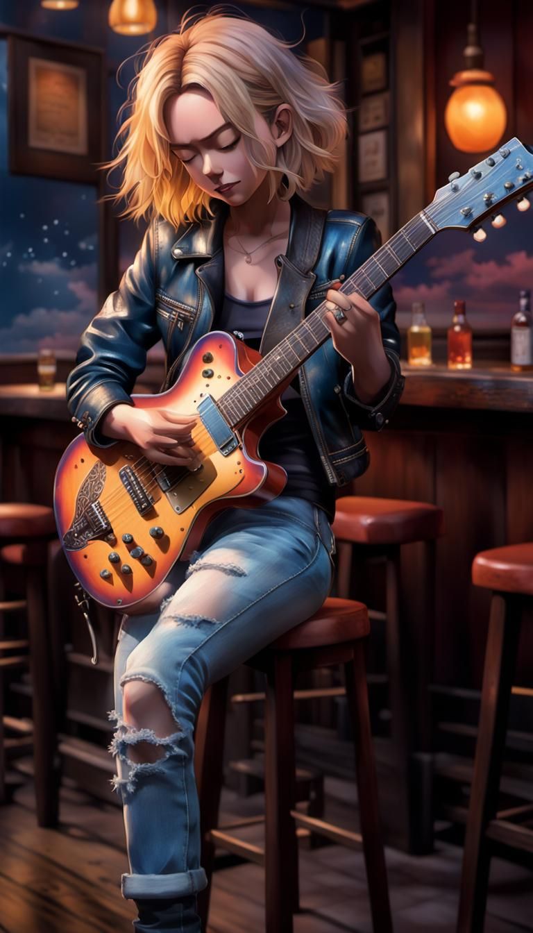 Samantha Fish Anime Key Visual in Blues Bar