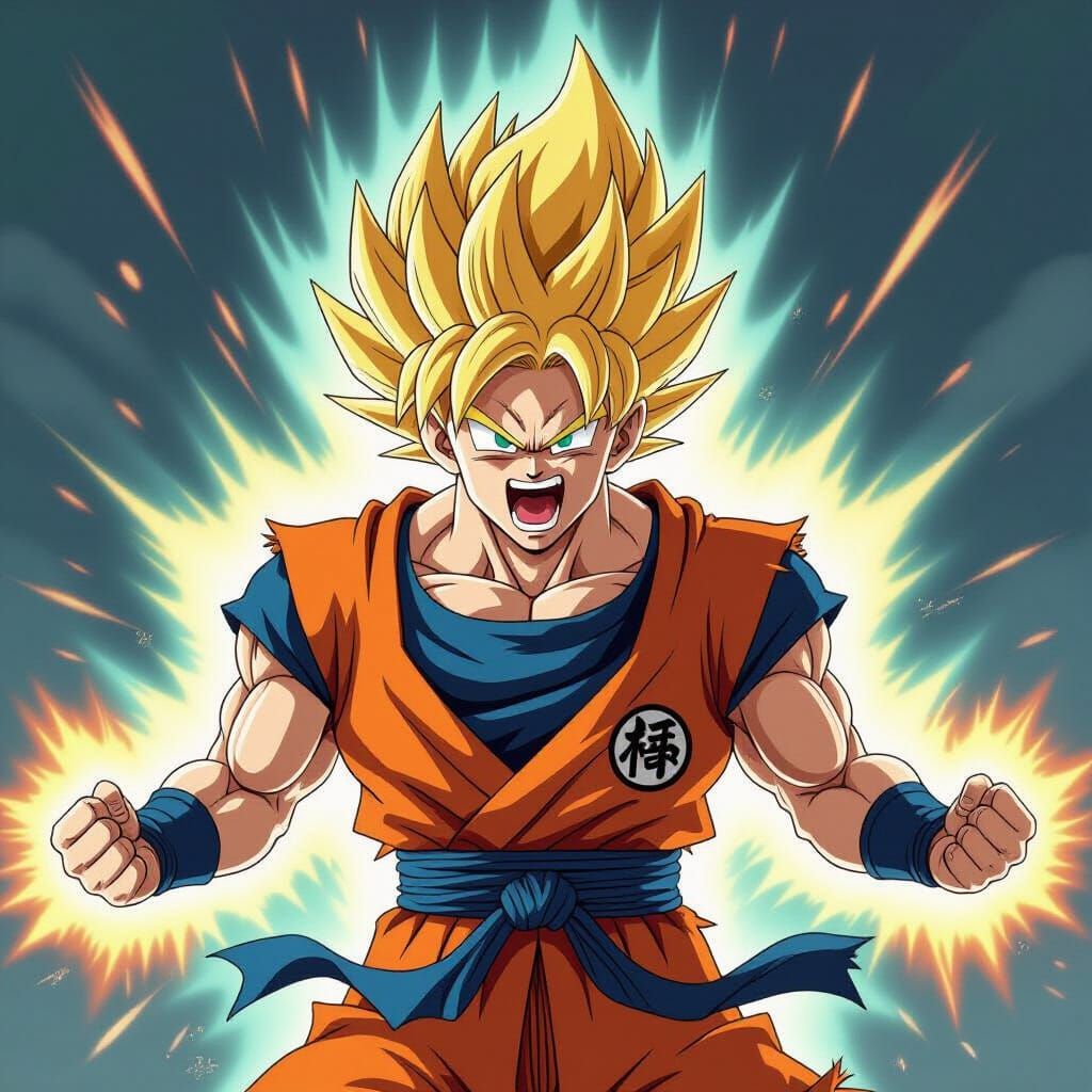 Super Saiyan Goku in Epic Battle