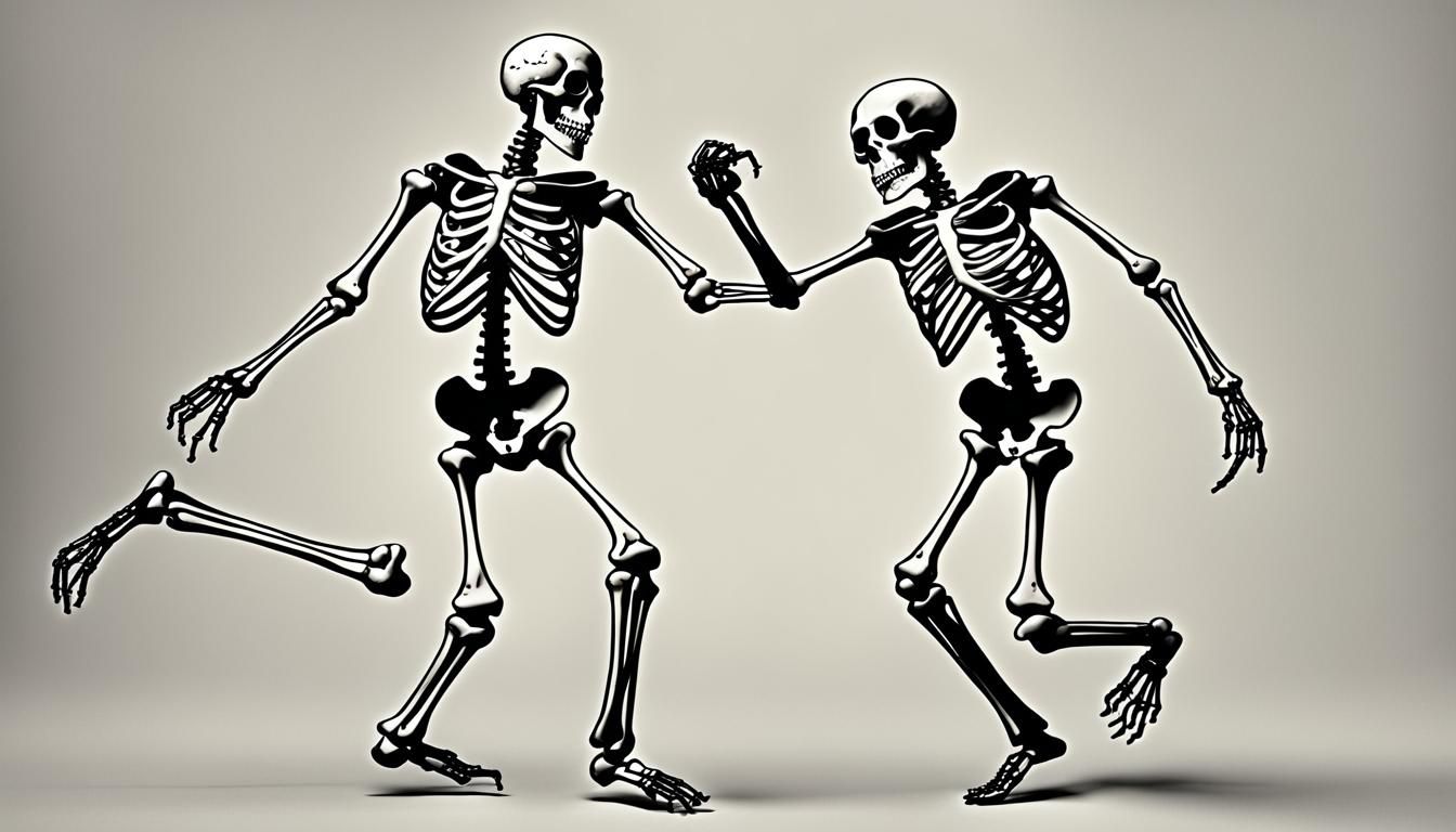 Dancing Skeletons: A Whimsical Macabre Dance