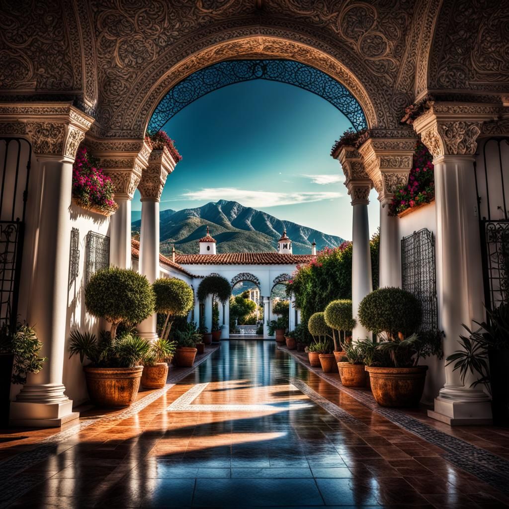 Hyperrealistic Marbella Scene in High Definition