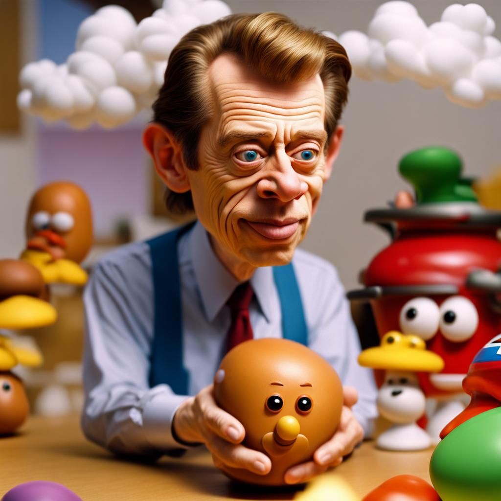 Steve Buscemi mashing potato heads