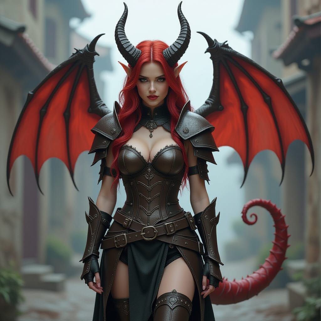 Dragon Winged Warrior in Digital Matte Painting Style