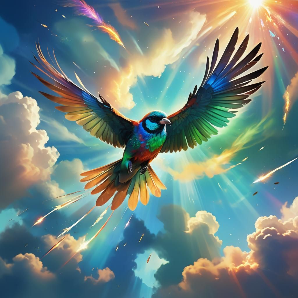 Bird in Flight: Fantasy Concept Art