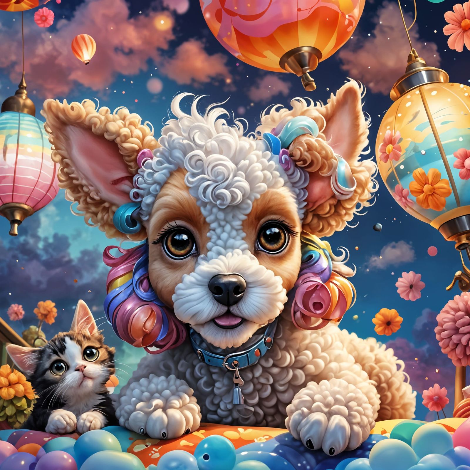 Funky Fur Friends in a Festive Glow