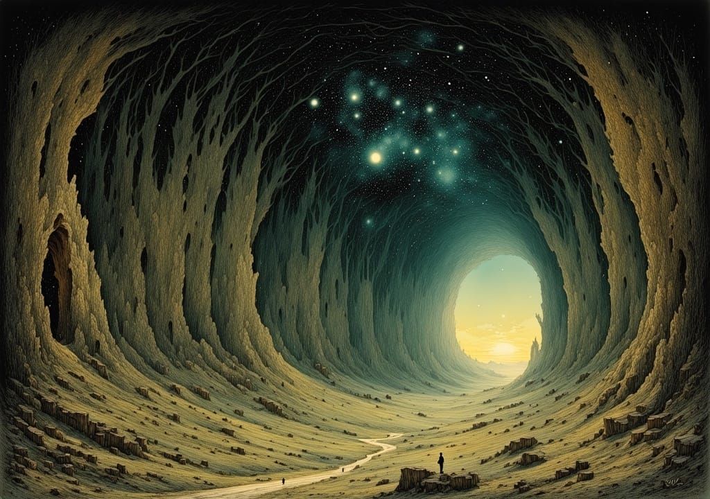 Endless Cave: A Dark Fantasy Landscape