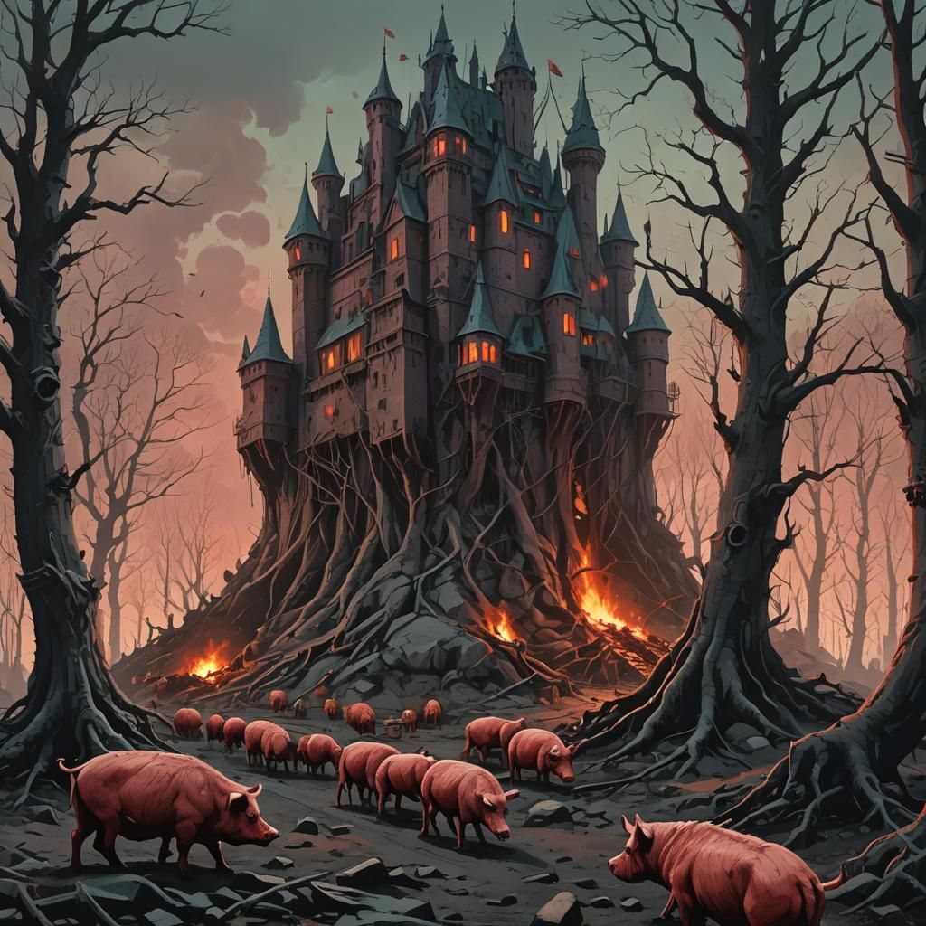 Alaskan Castle Sieged by Pigs: Dystopian Medieval Fantasy
