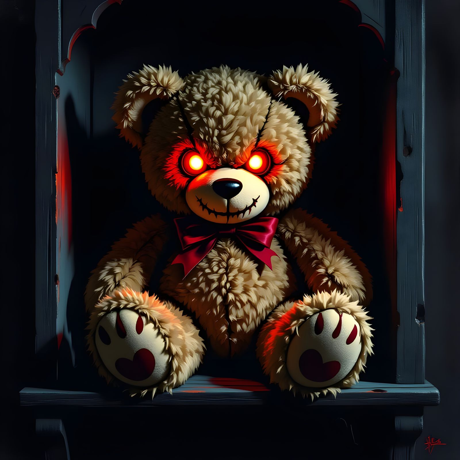 Sinister Evil Stuffed Animal by Greg Rutkowski