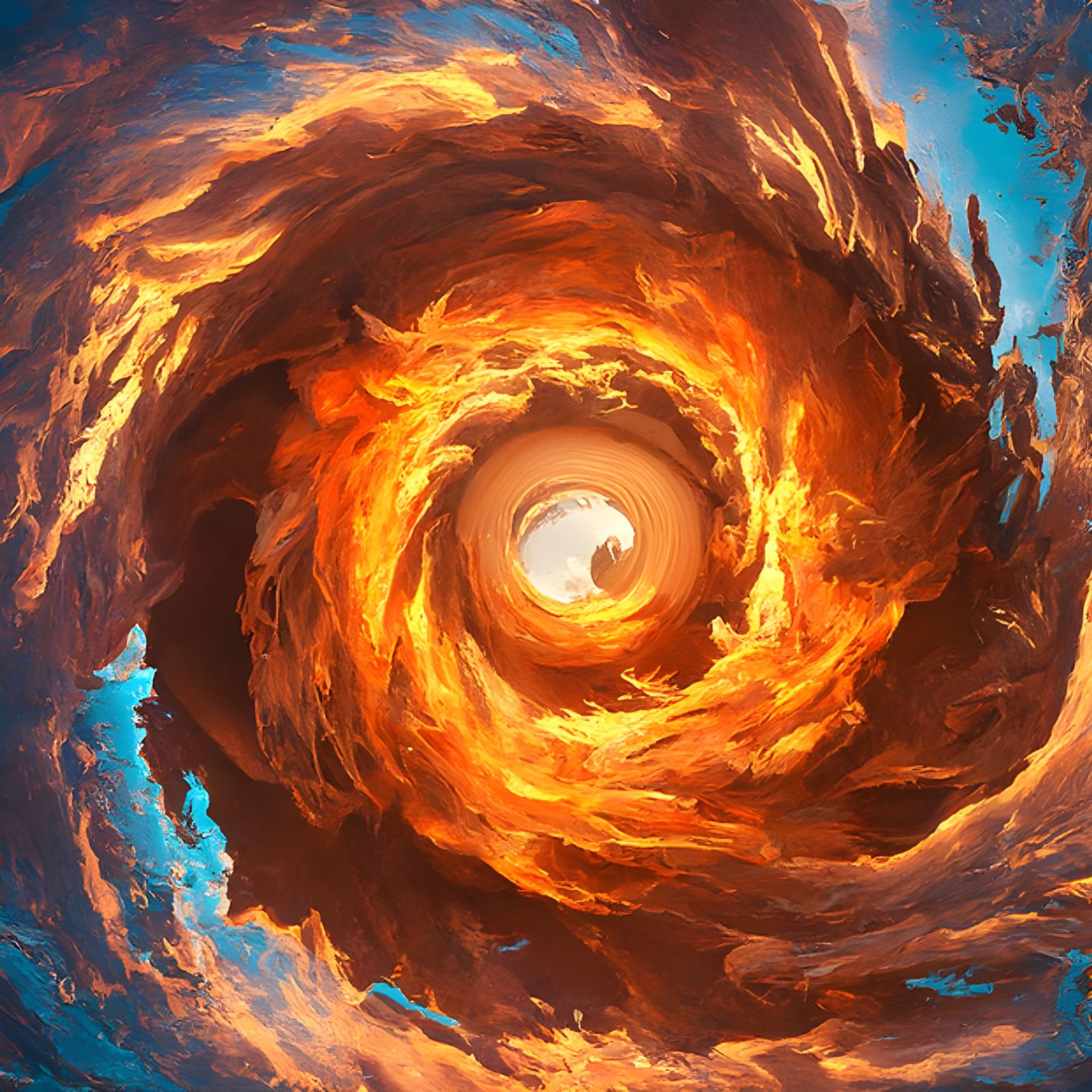 Raging Fire Tornado Vortex in 8K Resolution