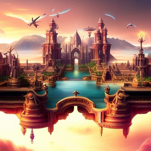 Fantastical Matte Painting of Inner Balance and Emotion