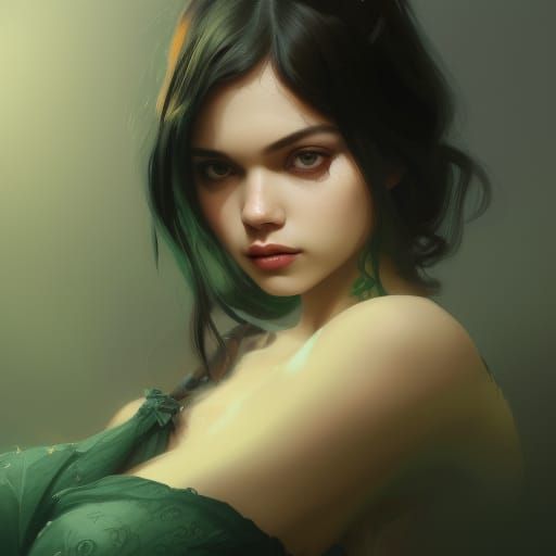 India Eisley Portrait in Hyperdetailed Digital Art Style